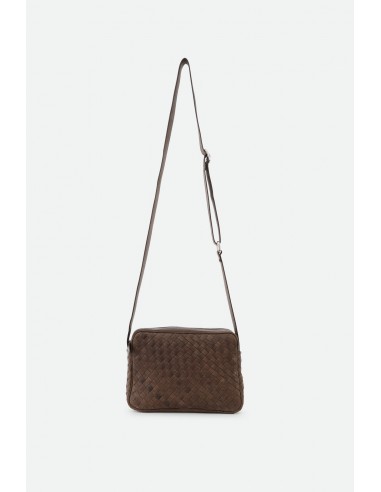 BARI WOVEN BAG IN ITALIAN LEATHER BROWN est présent 