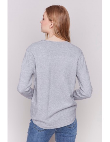 Charlie B Sweater C2373X-736A-P686 H-Lt Grey shop