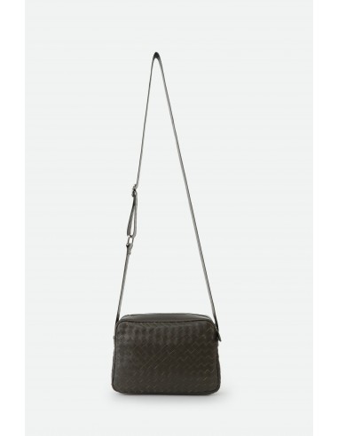 BARI WOVEN BAG IN ITALIAN LEATHER OLIVE chez Cornerstreet bien 