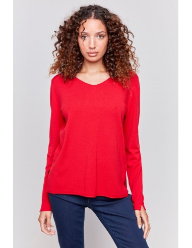 Charlie B Sweater C2279Z-464A-041 Cranberry de technologie