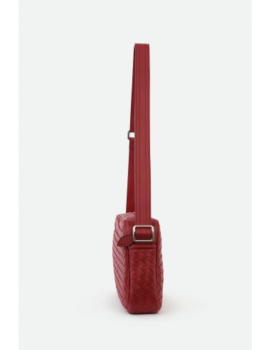 BARI WOVEN BAG IN ITALIAN LEATHER RED store