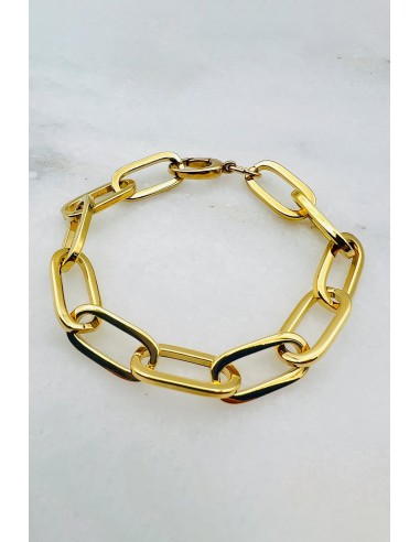 Rita Large Gold Oval Chain Bracelet suggérées chez