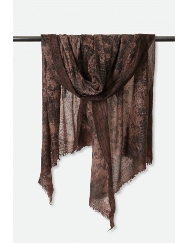 BRONZE MOCHA SCARF IN HAND DYED CASHMERE la colonne vertébrale