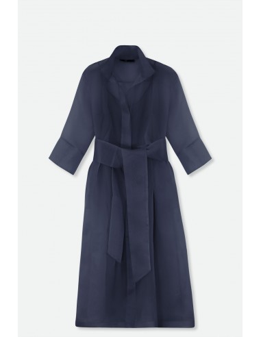 GABRIELLE DRESS IN SILK ORGANZA NAVY pas chere