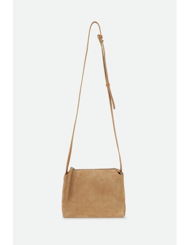 BRIDGET CROSSBODY SUEDE BAG IN COGNAC en linge