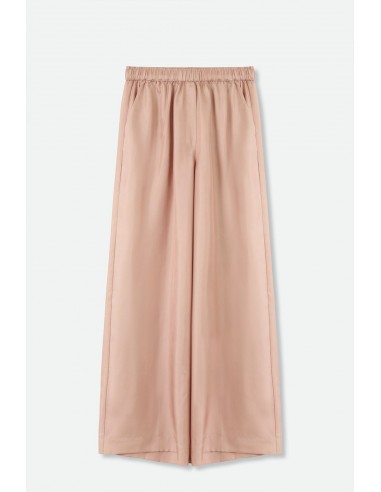 PRIYA SILK TWILL WIDE LEG PANT IN ROSE BEIGE pas cher chine