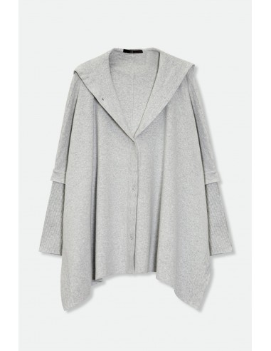 HARPER HOODED CAPE IN DOUBLE KNIT PIMA COTTON STRETCH LIMITED EDITION COLORS Les magasins à Paris et en Île-de-France