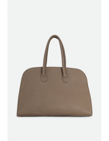 ARDEN HANDBAG IN ITALIAN LEATHER TAUPE pas cher