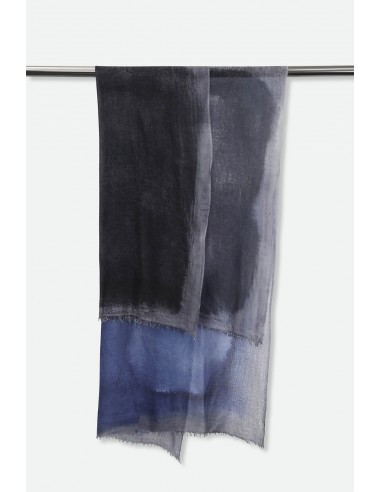 MIDNIGHT CHARCOAL SCARF IN HAND DYED CASHMERE plus qu'un jeu 