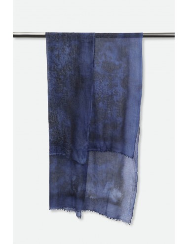 MIDNIGHT NAVY SCARF IN HAND DYED CASHMERE l'évolution des habitudes 