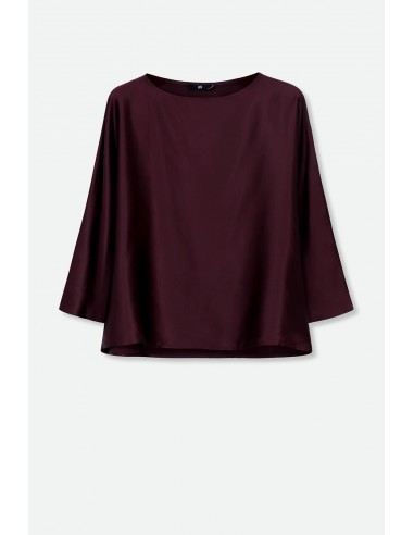 SYLVIE BRACELET SLEEVE BLOUSE IN SILK CHARMEUSE BORDEAUX sélection de produits