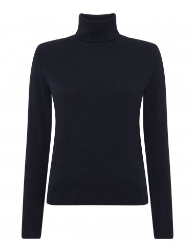 Women's Luna Roll Neck Cashmere Jumper Navy Blue de l' environnement