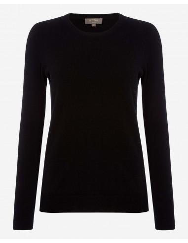 Women's Evie Classic Round Neck Cashmere Jumper Black de votre