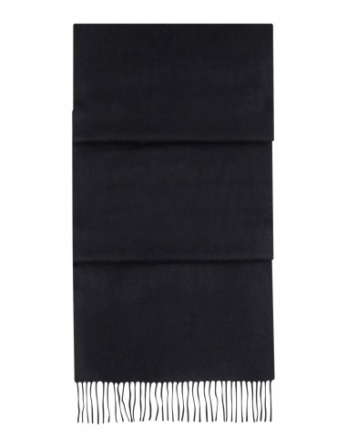 Unisex Large Woven Cashmere Scarf Black Venez découvrir notre 