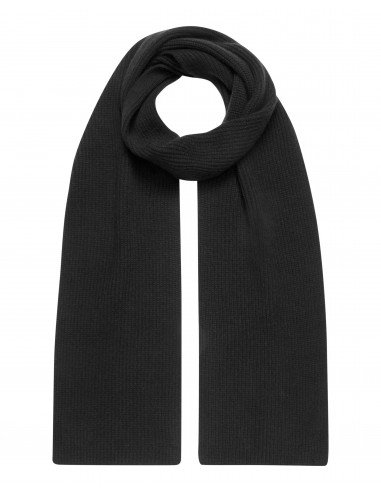 Unisex Ribbed Cashmere Scarf Dark Charcoal Grey suggérées chez