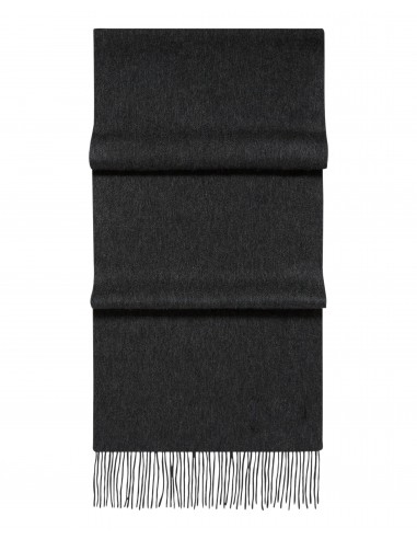 Unisex Woven Cashmere Scarf Dark Charcoal Grey ou a consommer sur place