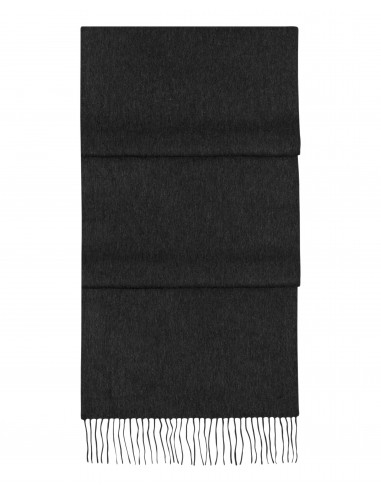 Unisex Large Woven Cashmere Scarf Dark Charcoal Grey des créatures d'habitude