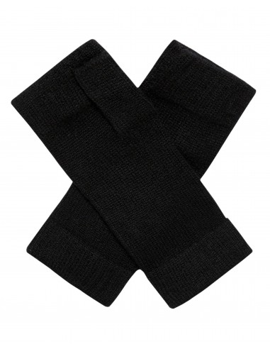 Unisex Fingerless Cashmere Gloves Black le des métaux précieux