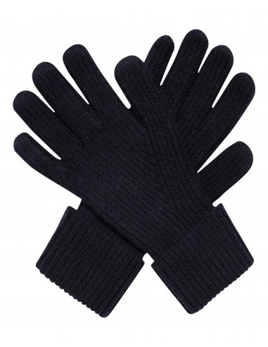 Men's Ribbed Cashmere Gloves Navy Blue Economisez 