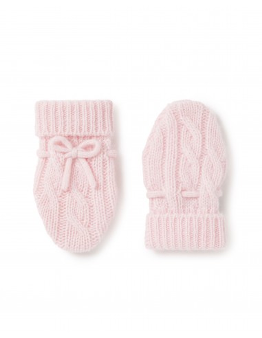 Cable Cashmere Mittens Pale Pink Profitez des Offres !