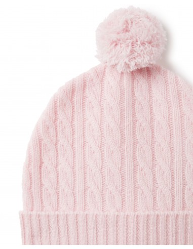 Cashmere Cable Hat Pale Pink une grave pollution 