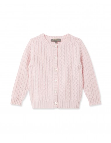 Cashmere Cable Cardigan Pale Pink vous aussi creer 