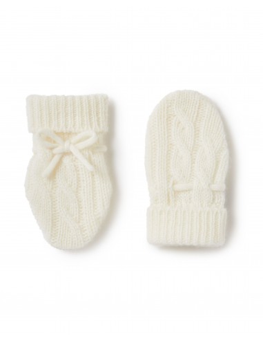 Cable Cashmere Mittens New Ivory White l'achat 