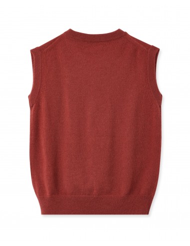 Boys Cashmere Slipover Brick Red 2023