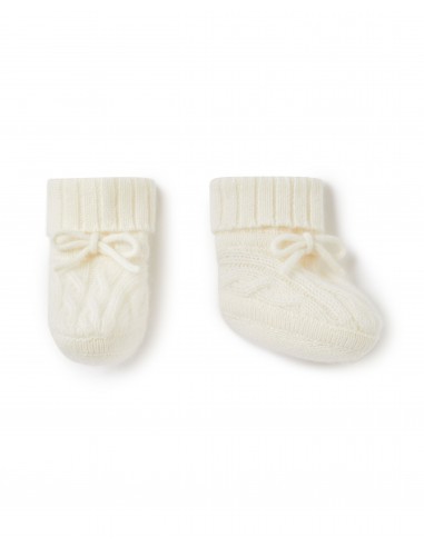 Cable Cashmere Booties New Ivory White store