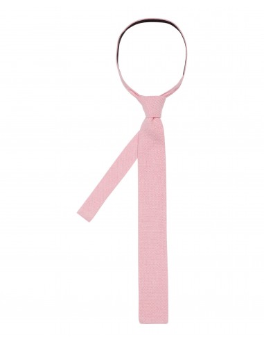 Men's Plain Knitted Cashmere Tie Flamingo Pink plus qu'un jeu 