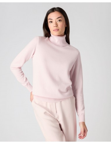 Women's Luna Roll Neck Cashmere Jumper Quartz Pink online