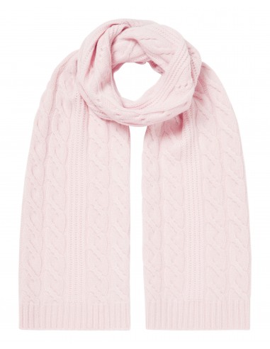 Women's Cable Rib Cashmere Scarf Quartz Pink prix