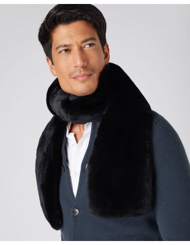 Unisex Long Fur Scarf Black la colonne vertébrale