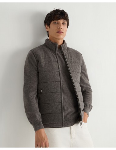 Men's Mall Cashmere Gilet Wood Smoke Brown à prix réduit toute l'année