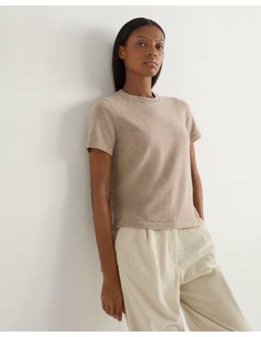 Women's Lottie Cashmere T-Shirt Oatmeal Brown En savoir plus