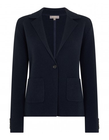 Women's Single Breasted Cashmere Blazer Navy Blue pour bénéficier 