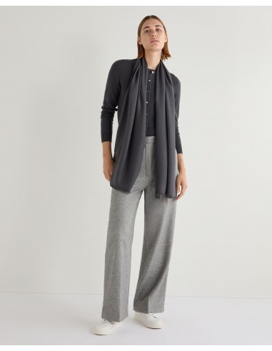 Women's Pashmina Cashmere Stole Anthracite Grey est présent 