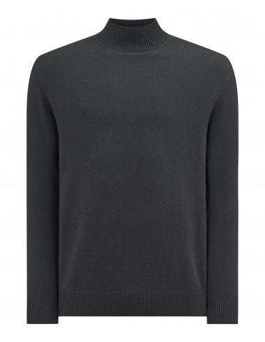 Men's Mayfair Turtle Neck Cashmere Jumper Anthracite Grey est présent 