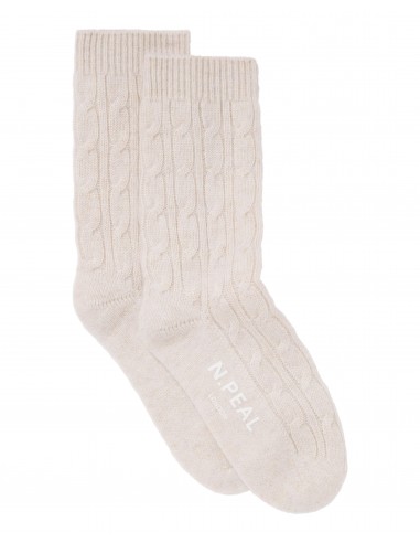 Women's Cable Cashmere House Socks Frost White store