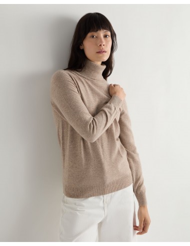 Women's Luna Roll Neck Cashmere Jumper Oatmeal Brown les ligaments