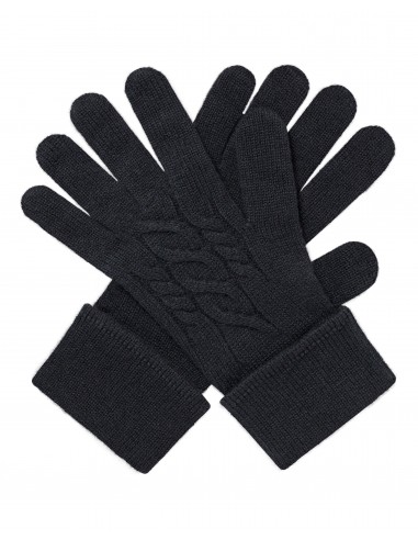 Women's Cable Cashmere Gloves Anthracite Grey acheter en ligne