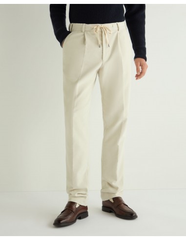 Men's Atrani Moleskin Trousers Off White destockage