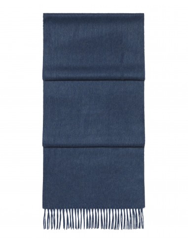 Unisex Large Woven Cashmere Scarf Caviar Blue Venez découvrir notre 