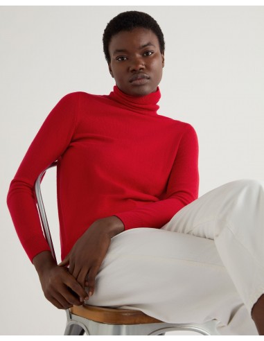 Women's Luna Roll Neck Cashmere Jumper Riding Red 2 - 3 jours ouvrés.