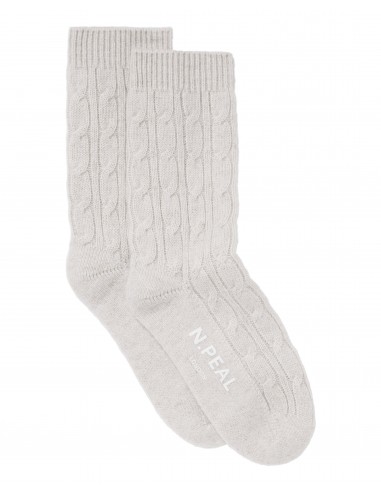 Women's Cable Cashmere House Socks Fumo Grey 50-70% off 