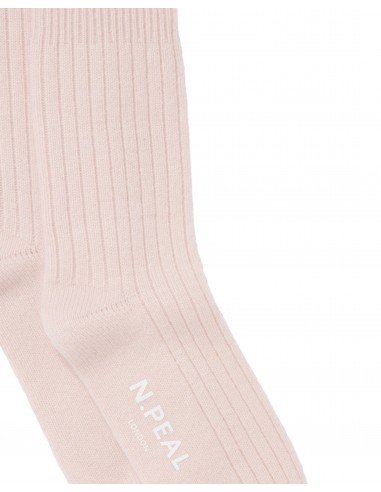 Women's Rib Cashmere House Socks Quartz Pink Dans la société mordern