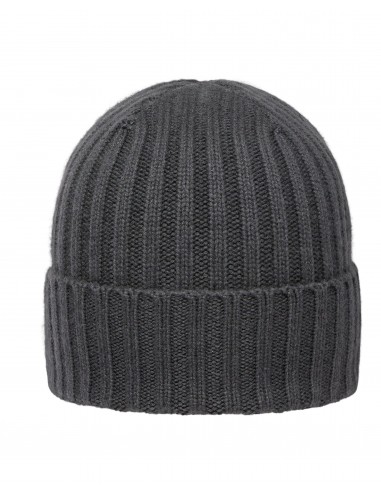 Unisex Chunky Ribbed Cashmere Hat Anthracite Grey 50-70% off 