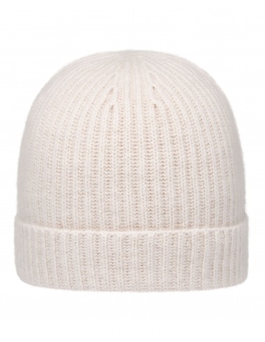 Unisex Ribbed Cashmere Hat Frost White les ligaments