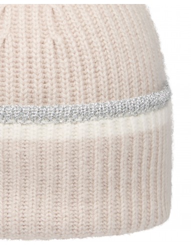 Women's Sparkle Trim Cashmere Hat With Lurex Frost White Comparez et commandez 