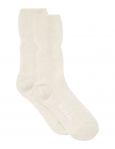 Unisex Cashmere Rib Bed Socks New Ivory White 2023